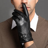 Sexy Men's Sheepskin Leather Gloves